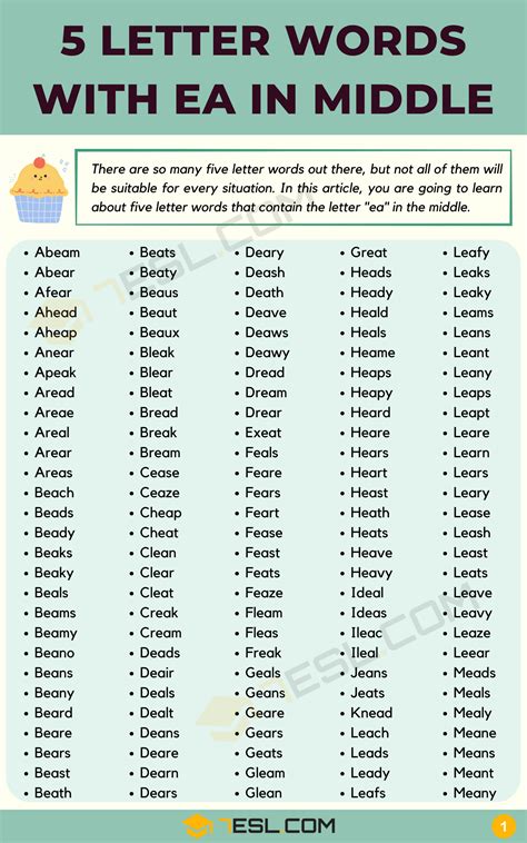 5 letter word with ea in the middle|5 letter words that have ea in the middle.